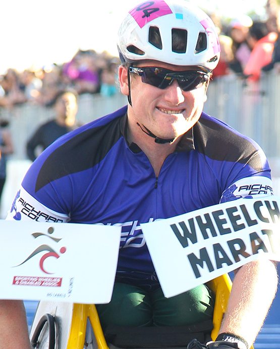 Colman victorious in wheelchair marathon on Gold Coast image