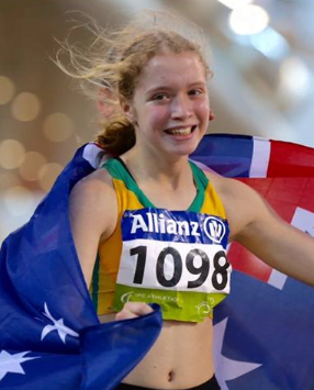 Isis Holt proves her ability is bigger than her disability by winning gold image
