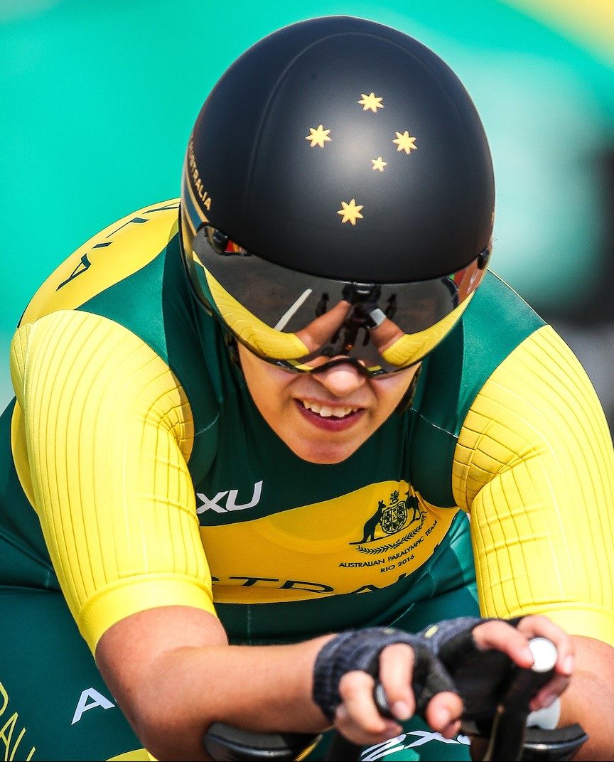 Reid in rainbows on opening day of Para-cycling Worlds image