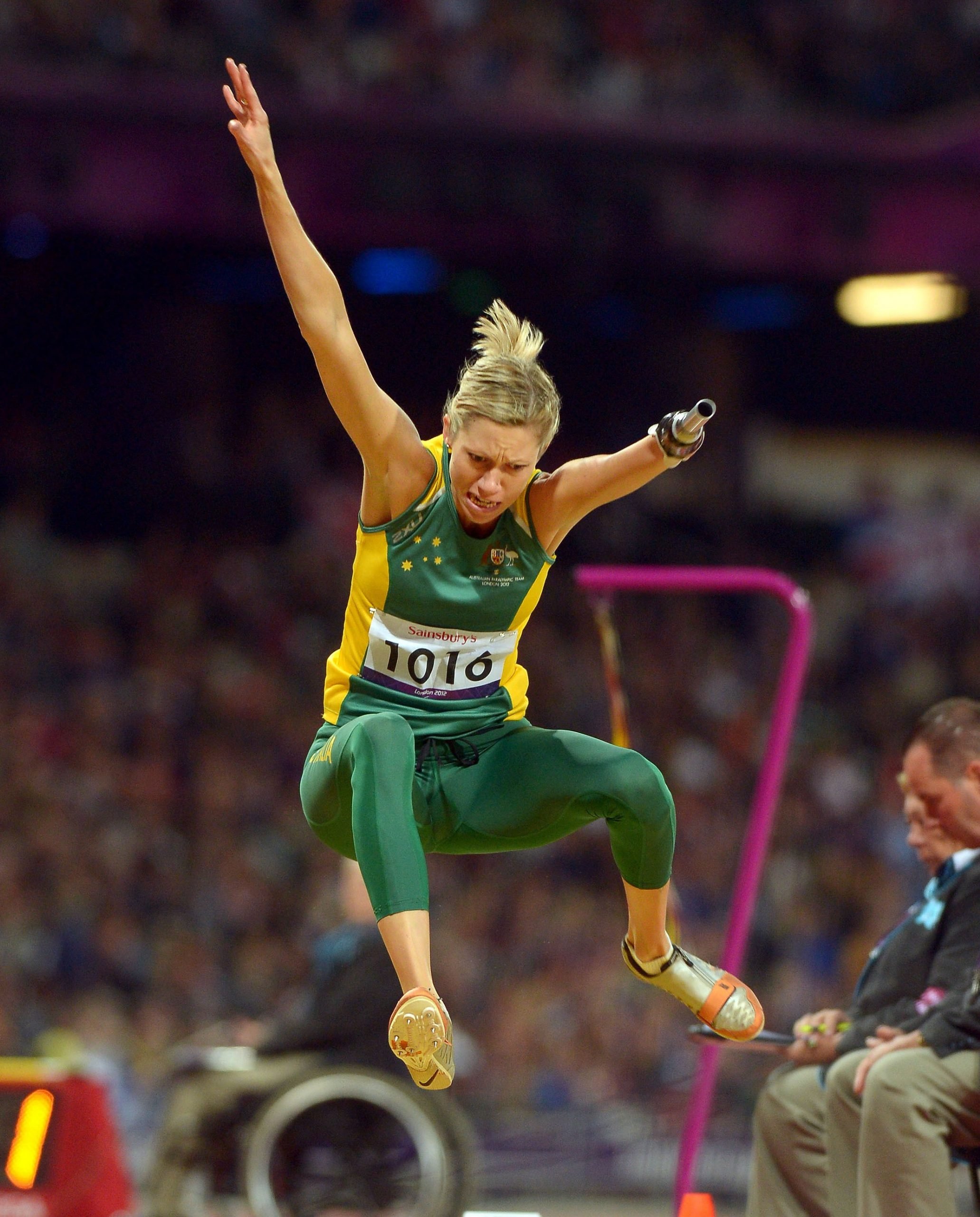 Beattie soars to long jump victory to add to Australian Flame gold rush image