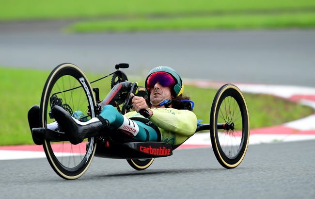 Tough day at the office for our Handcyclists image