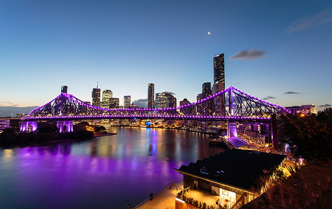 Australian landmarks light up purple to celebrate the world’s 1.2 billion people with a disability image