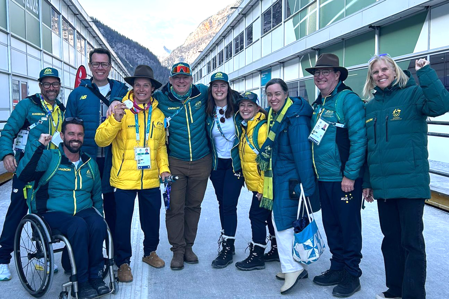 Government Partners attending the Milano Cortina Winter Games 2026 with athlete Ben Tudhope