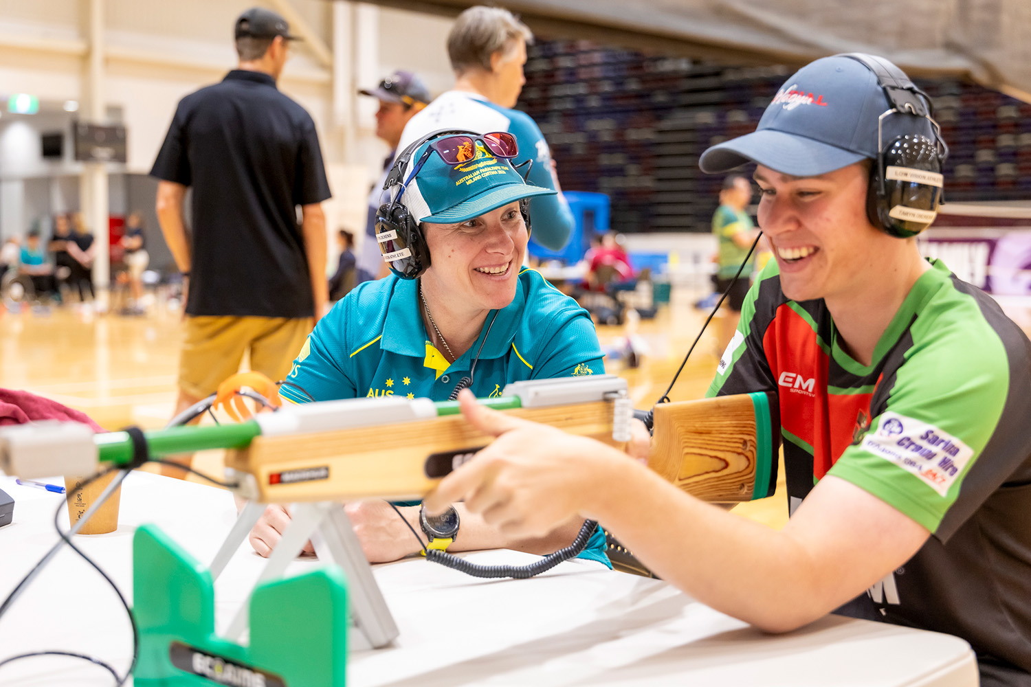 Taryn Dickens guiding a Try Para Sport participant