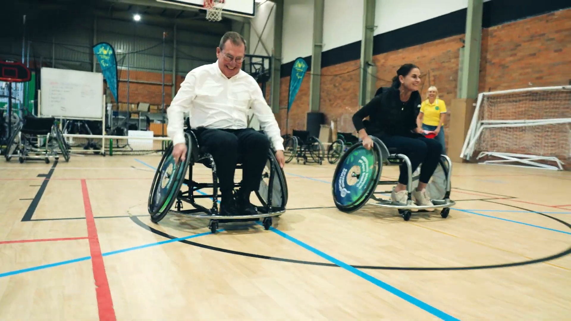 Leaders in action for the CEO Wheelchair Sprint