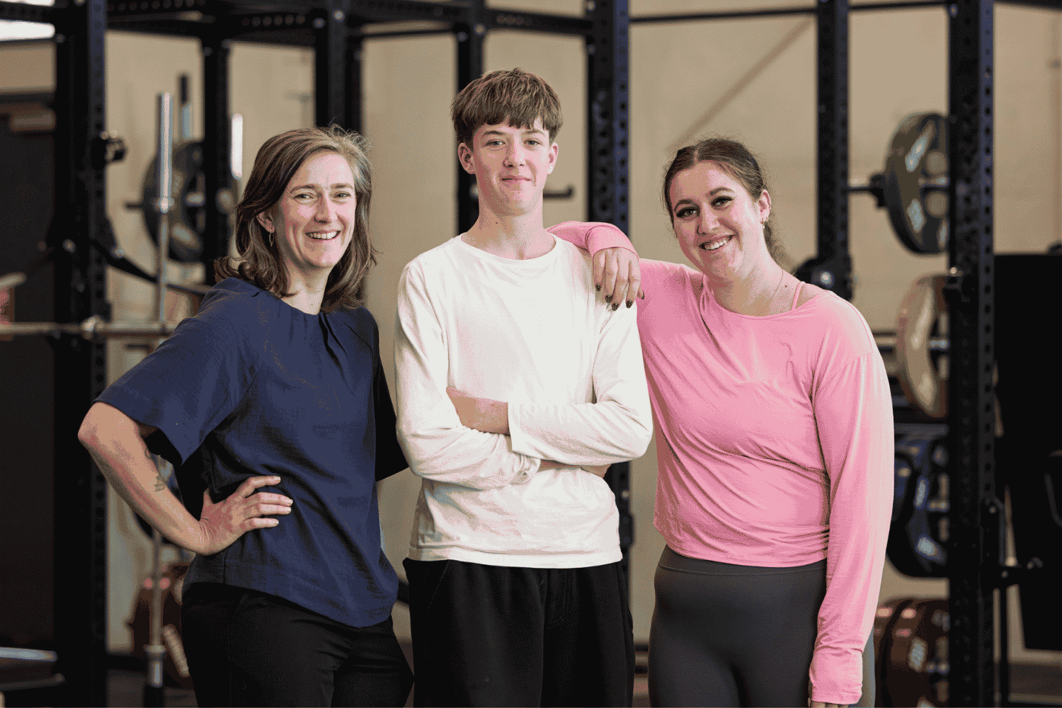 Paralympian Dayna Crees, allied health professional Tanja Spencer and pathways participant Lucas Crowley