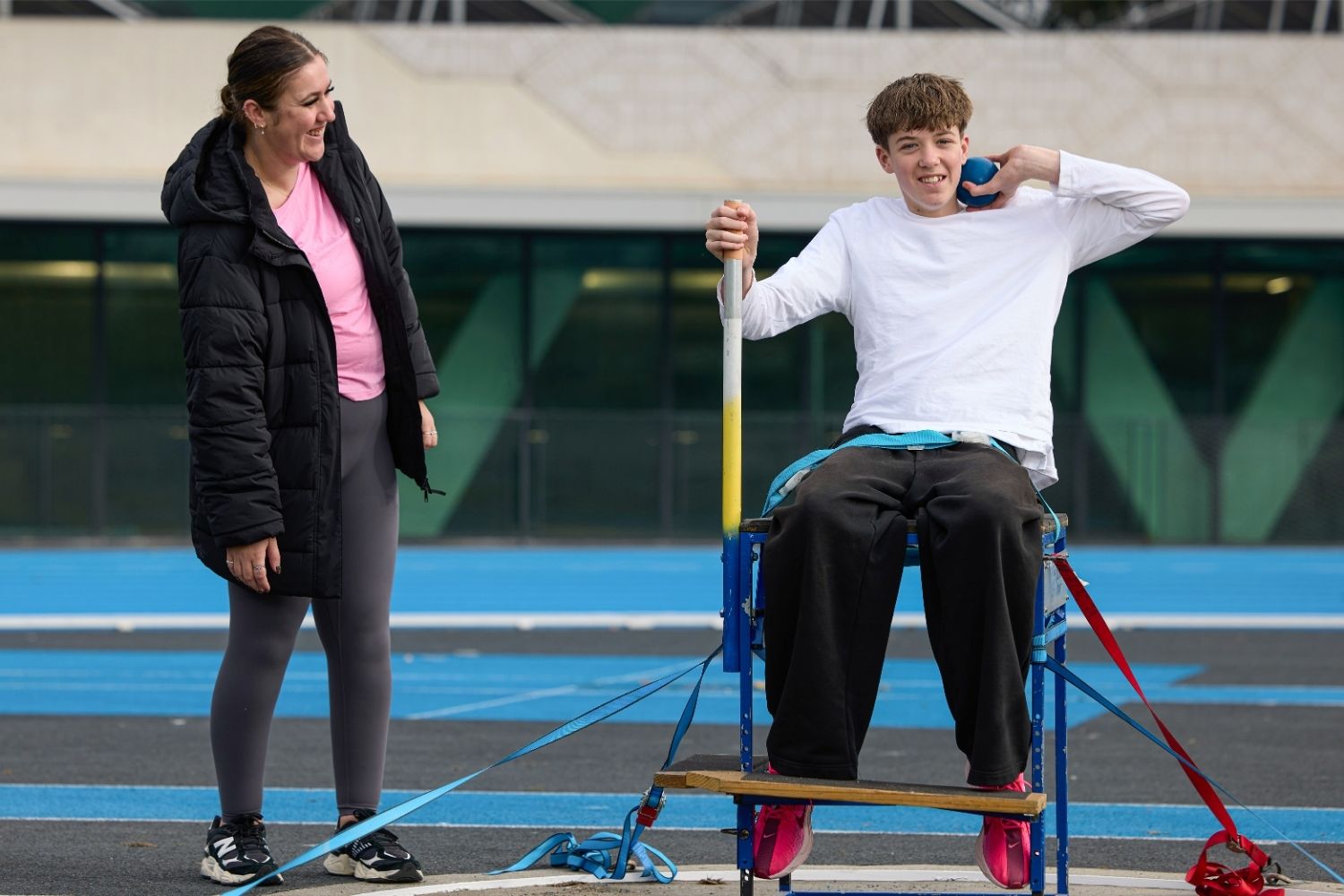 Dayna coaching Lucas