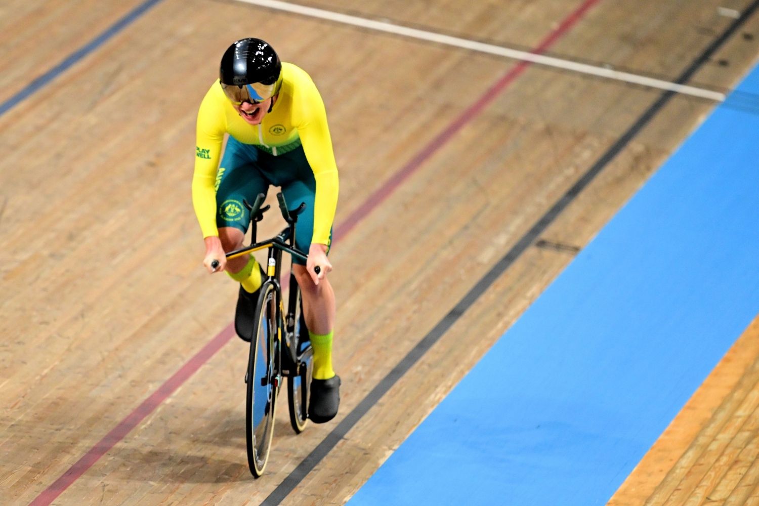 Gordon Allan on the track at the Glasgow 2026 Commonwealth Games